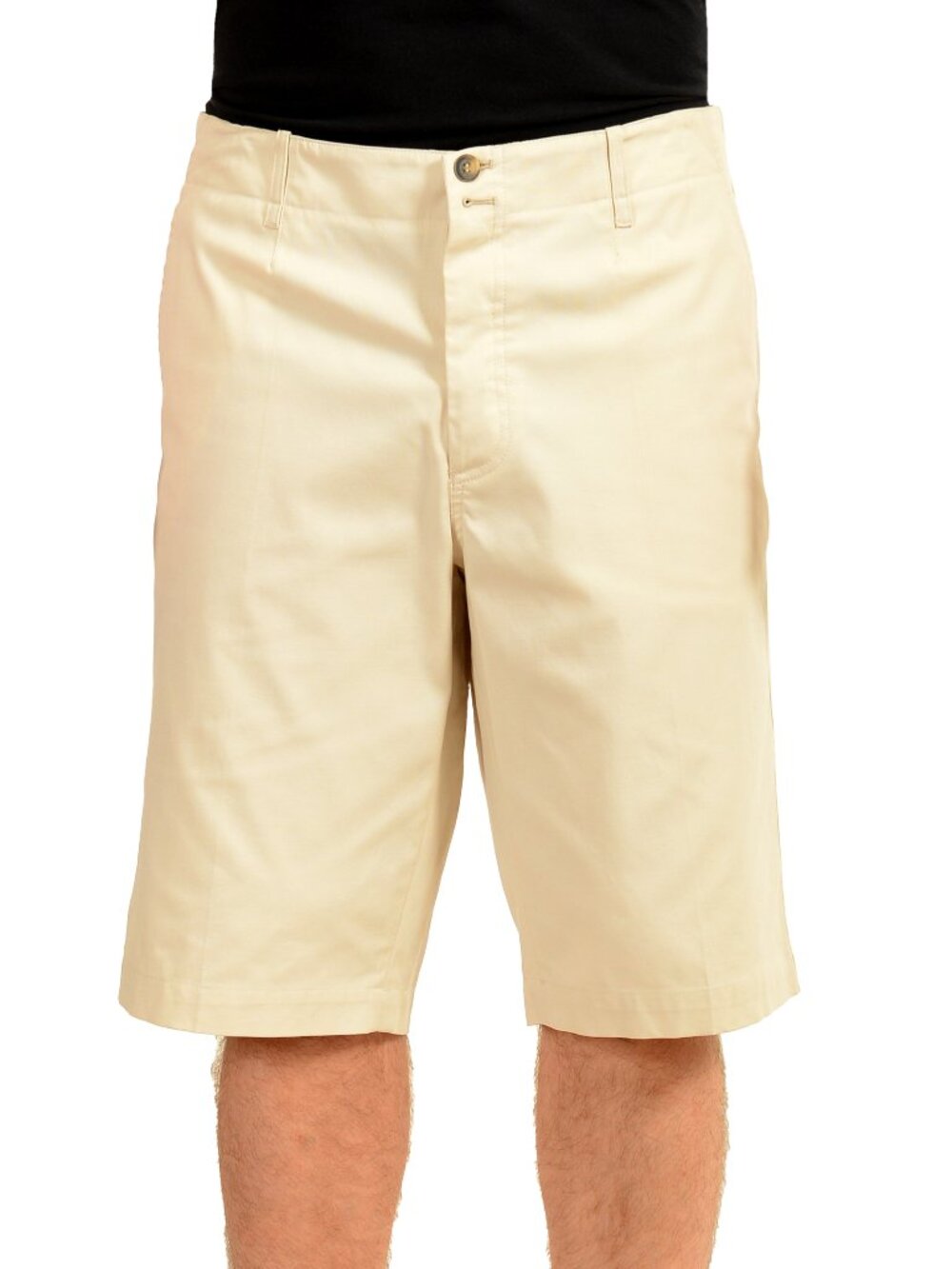 Malo Men's Ivory Flat Front Bermuda Shorts US 40 IT 56